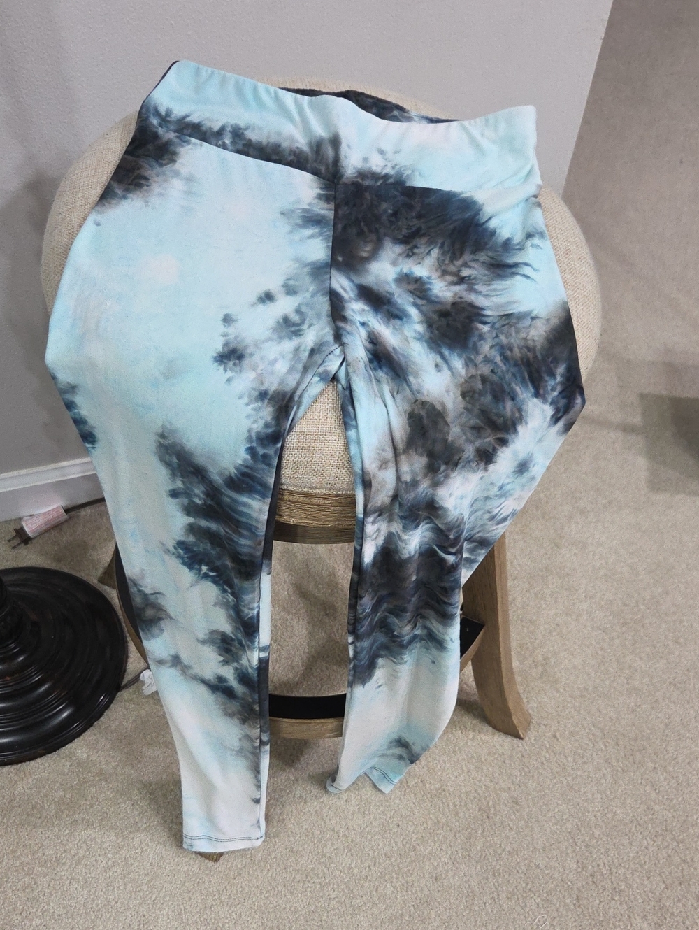 Sincerely, Me? (sincerely heart?) Blue & Black Tie-Dye Pants